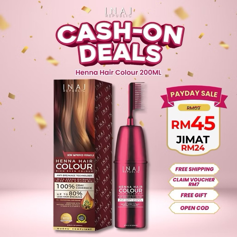 INAI PEWARNA RAMBUT HALAL - HENNA HAIR COLOUR (INAI REPUBLIC 5 IN 1 ...