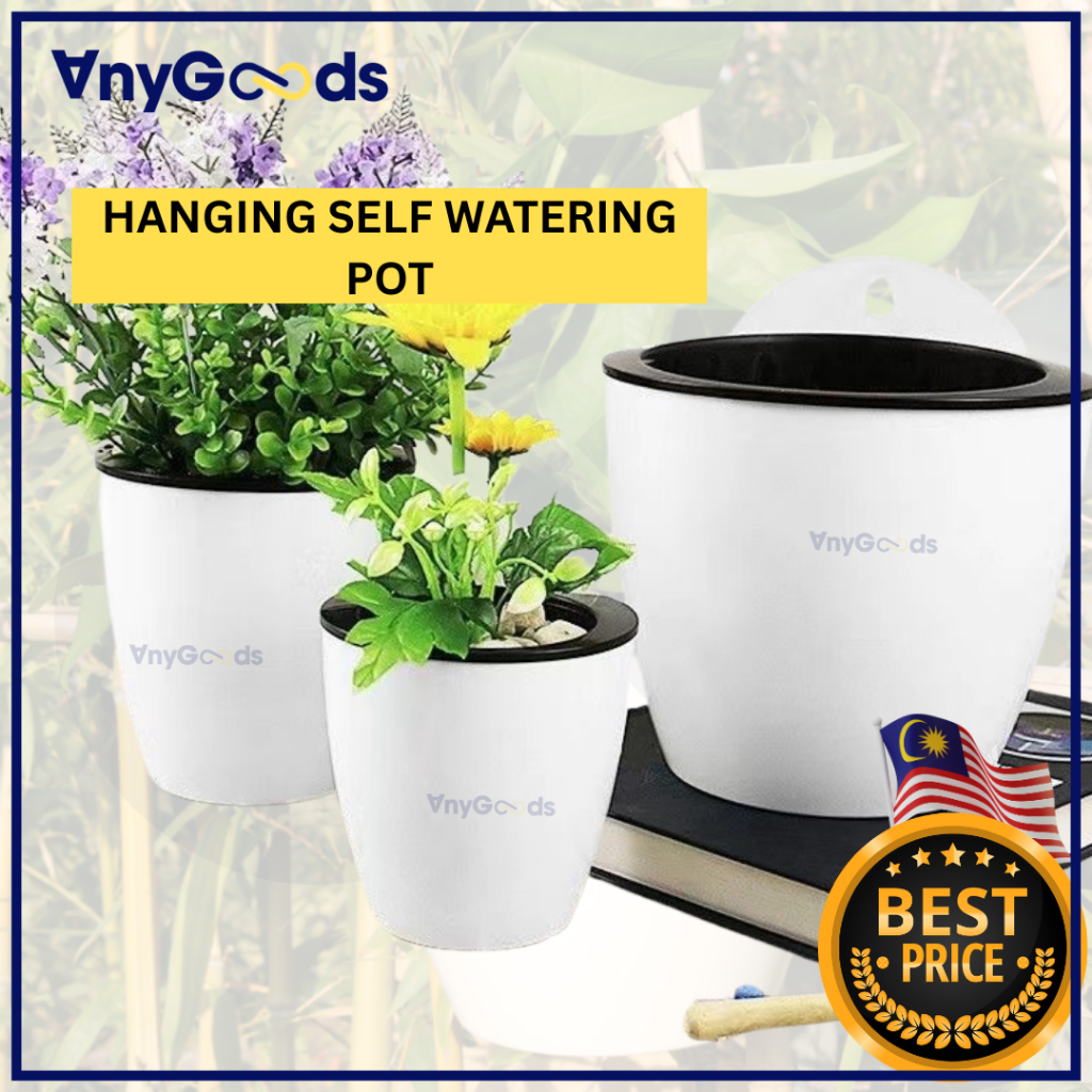 Self Watering Pot Wall Hanging Hydroponic Pot / Pasu Penyerap Air ...