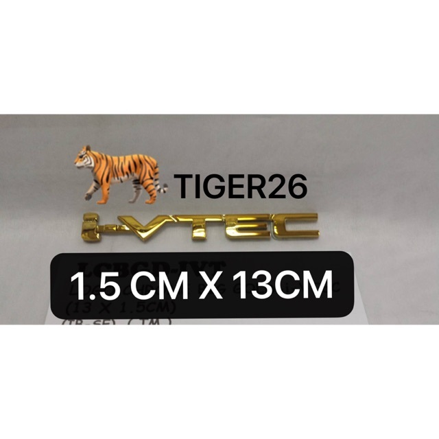 Toyota i-VTEC iVTEC Gold Car Logo Emblem Word Wording Font Rear Sticker ...