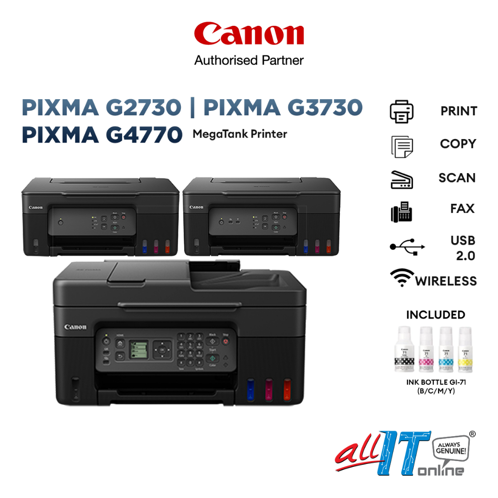 Canon Pixma G2730 / Canon Pixma G3730 / Canon Pixma G4770 All in One ...