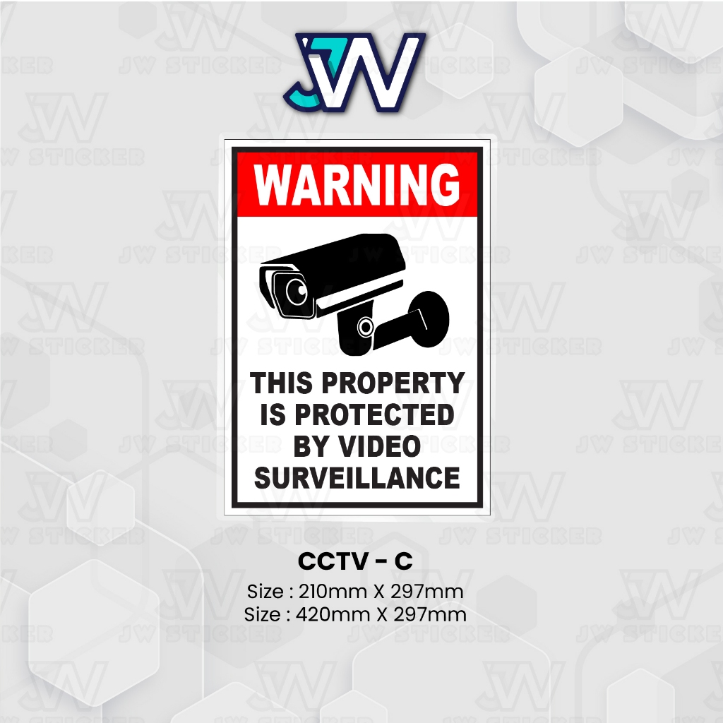 CCTV in operation signage, CCTV Laminated Poster 📷 CCTV POSTER Security ...