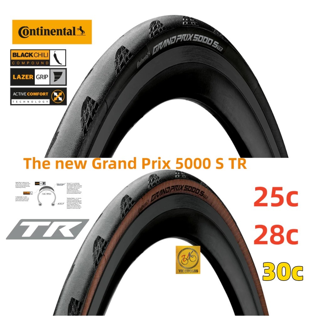 Continental Grand Prix 5000 S TR Tire - 700 x 28 Tubeless Ready main image 1