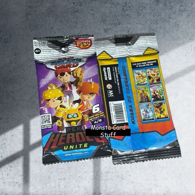 Monsta Galaxy Card Pek Heroes Unite 4/9 Boboiboy Kuasa Tiga 3 & Ochobot ...