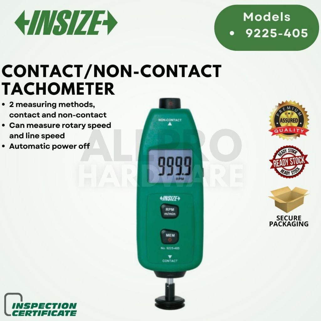 INSIZE CONTACT/NON-CONTACT TACHOMETER INSIZE 9225-405 | Shopee Malaysia