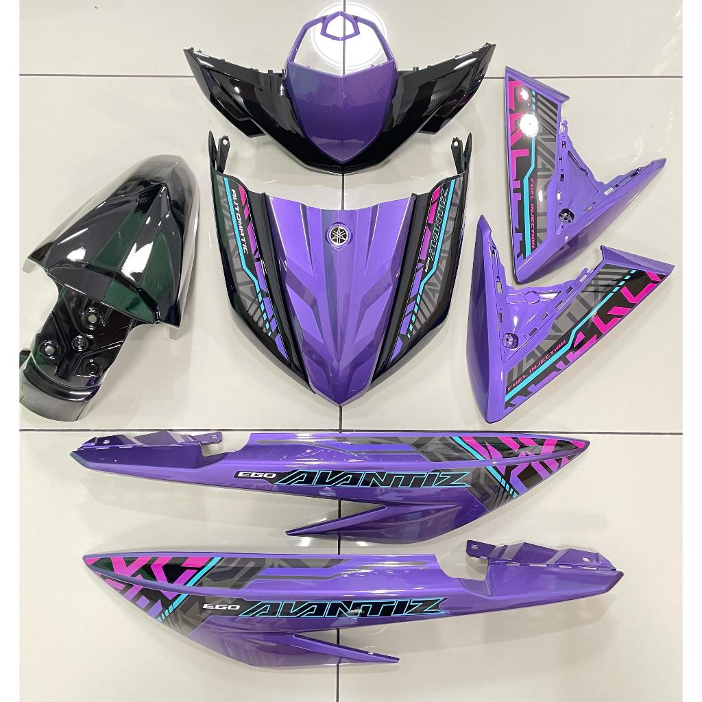COVERSET YAMAHA EGO AVANTIZ BPM1 PURPLE DESIGN M-MATE 02 FREE EMBLEM ...