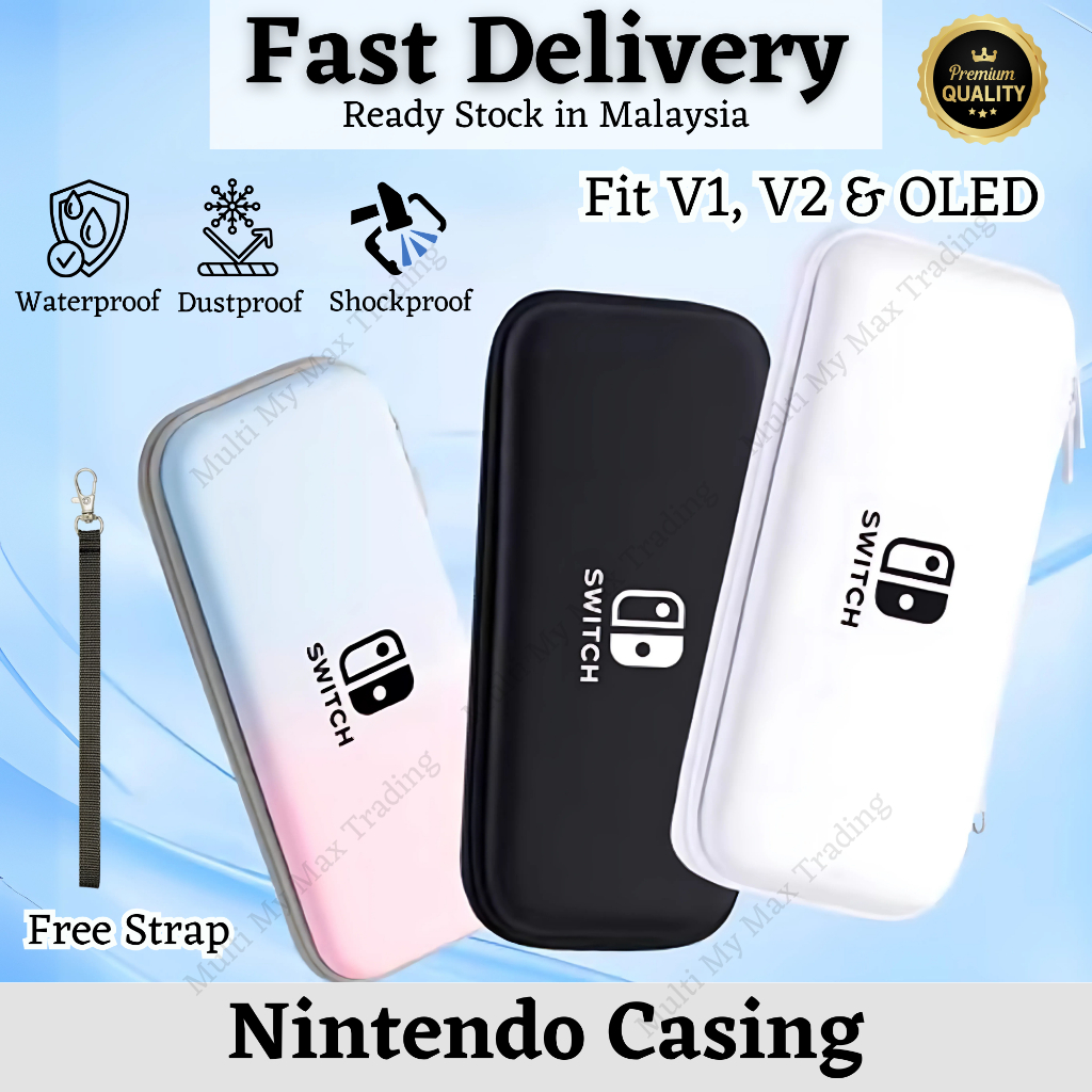 Nintendo Switch OLED V1 V2 Eva Bag Waterproof Hard Carry Case Travel ...