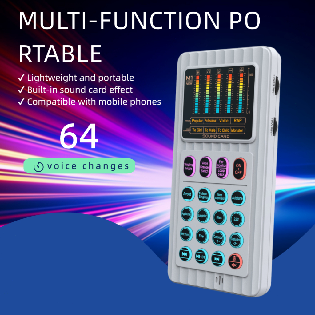 Mini Voice Changer, Adjustable Gaming Voice Changer Portable Voice