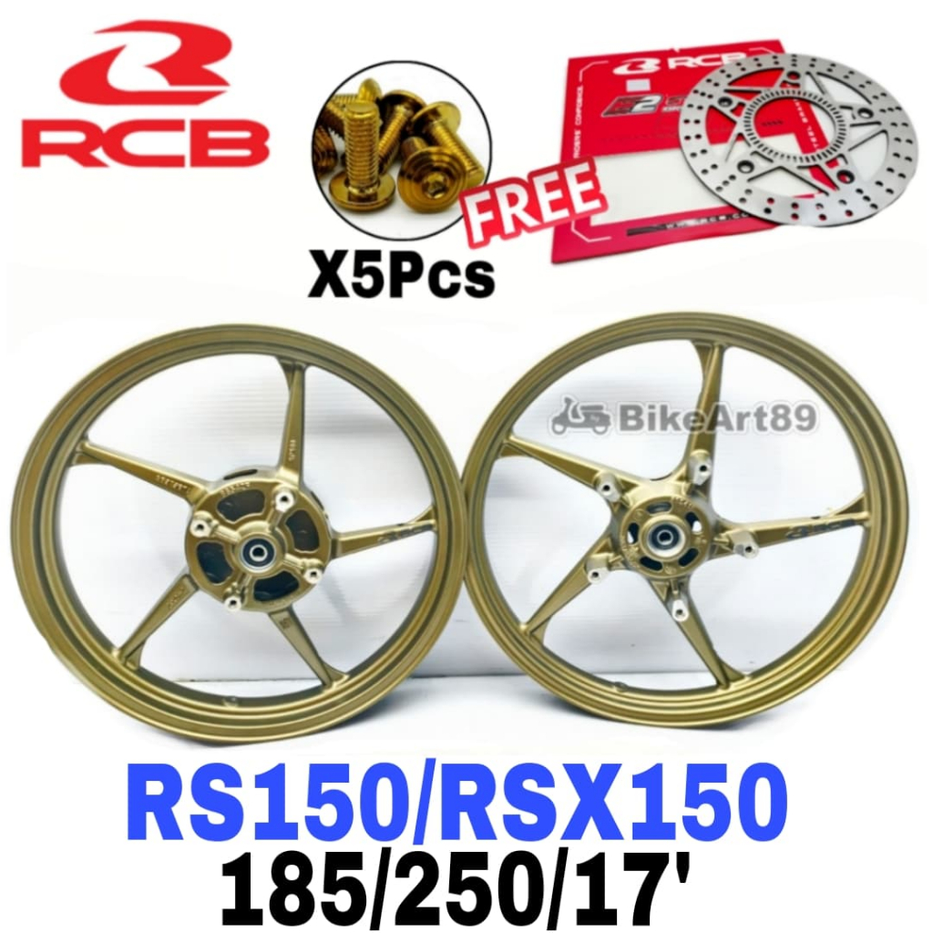 Sport Rim RCB Honda RSX150 ABS RS150 SP500 185/250/17' E2 Disc Plate ...