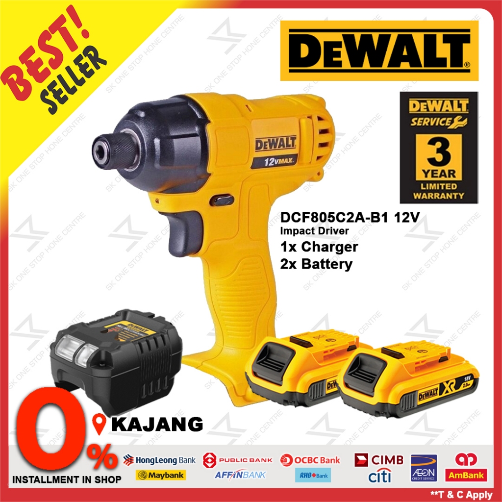 DEWALT DCF805C2A-B1 LI-ION IMPACT DRIVER 12V SET | Shopee Malaysia