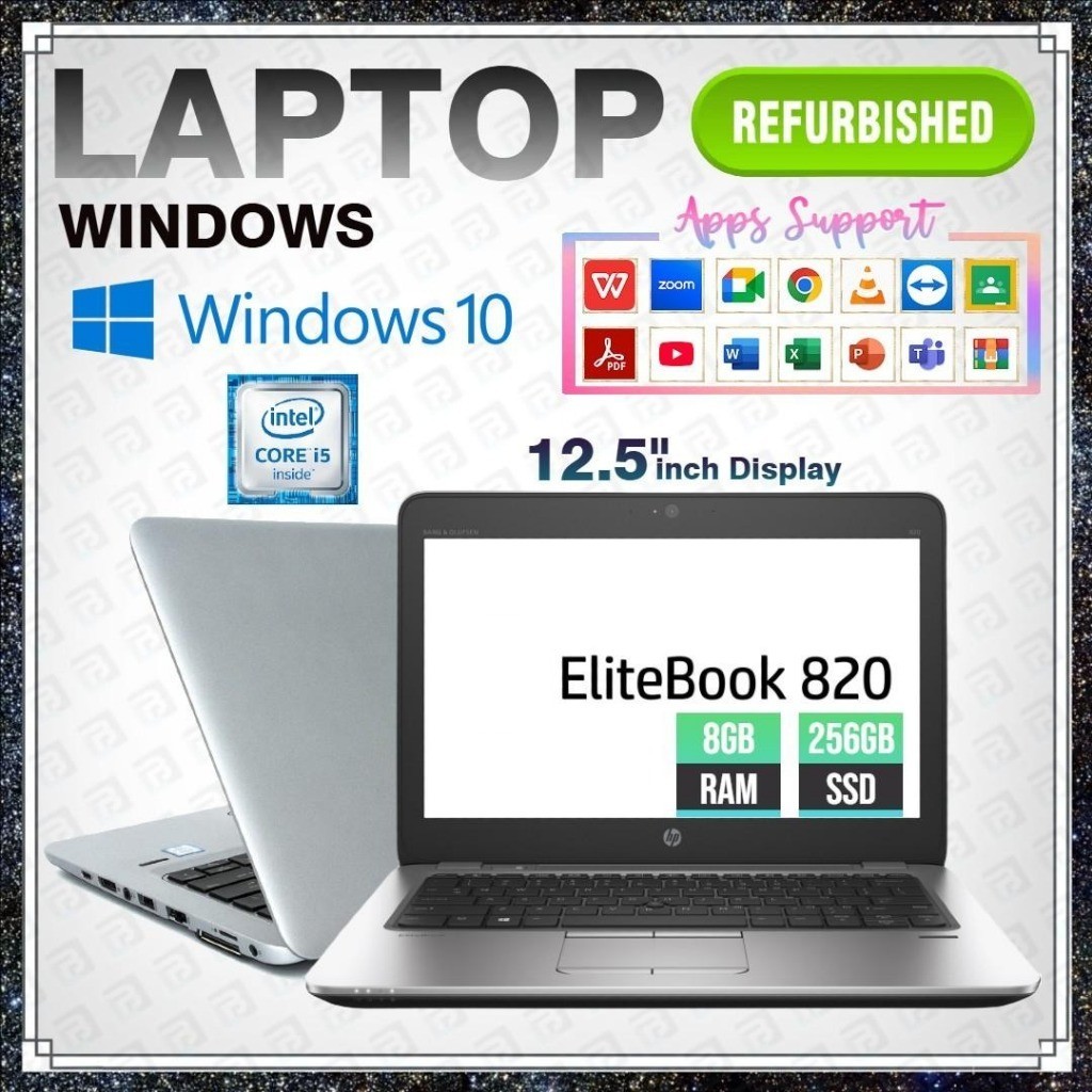 (Refurbished) HP EliteBook 820 G3 Laptop / 12.5