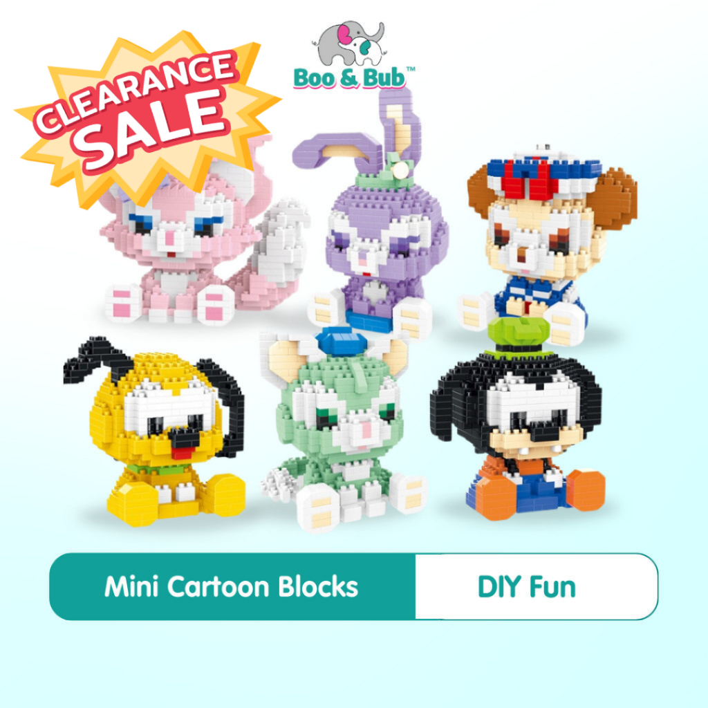Boo&Bub Mini Cartoon Block | DIY kid Disney Character Model Building ...
