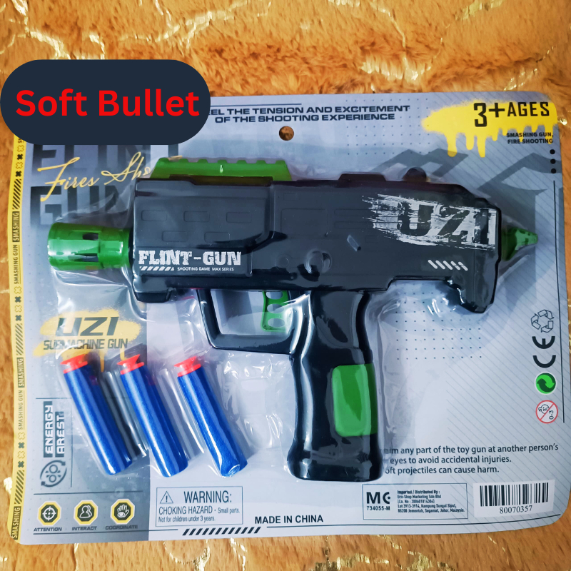 Soft Bullet Toy Gun Firing Gun with 3 pcs Soft Bullet | Shopee Malaysia