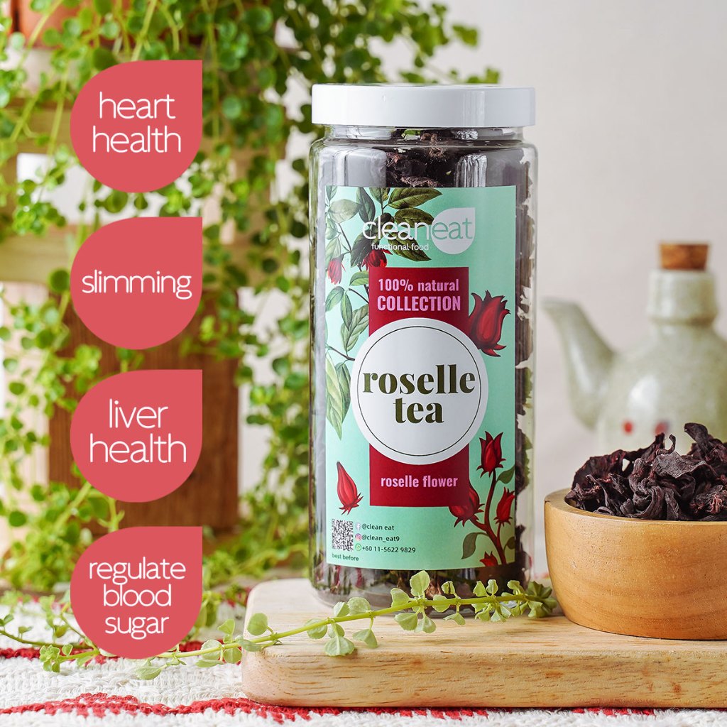 Roselle Flower Tea, Clean Eat 100g, Non GMO, No Coloring, Natural ...