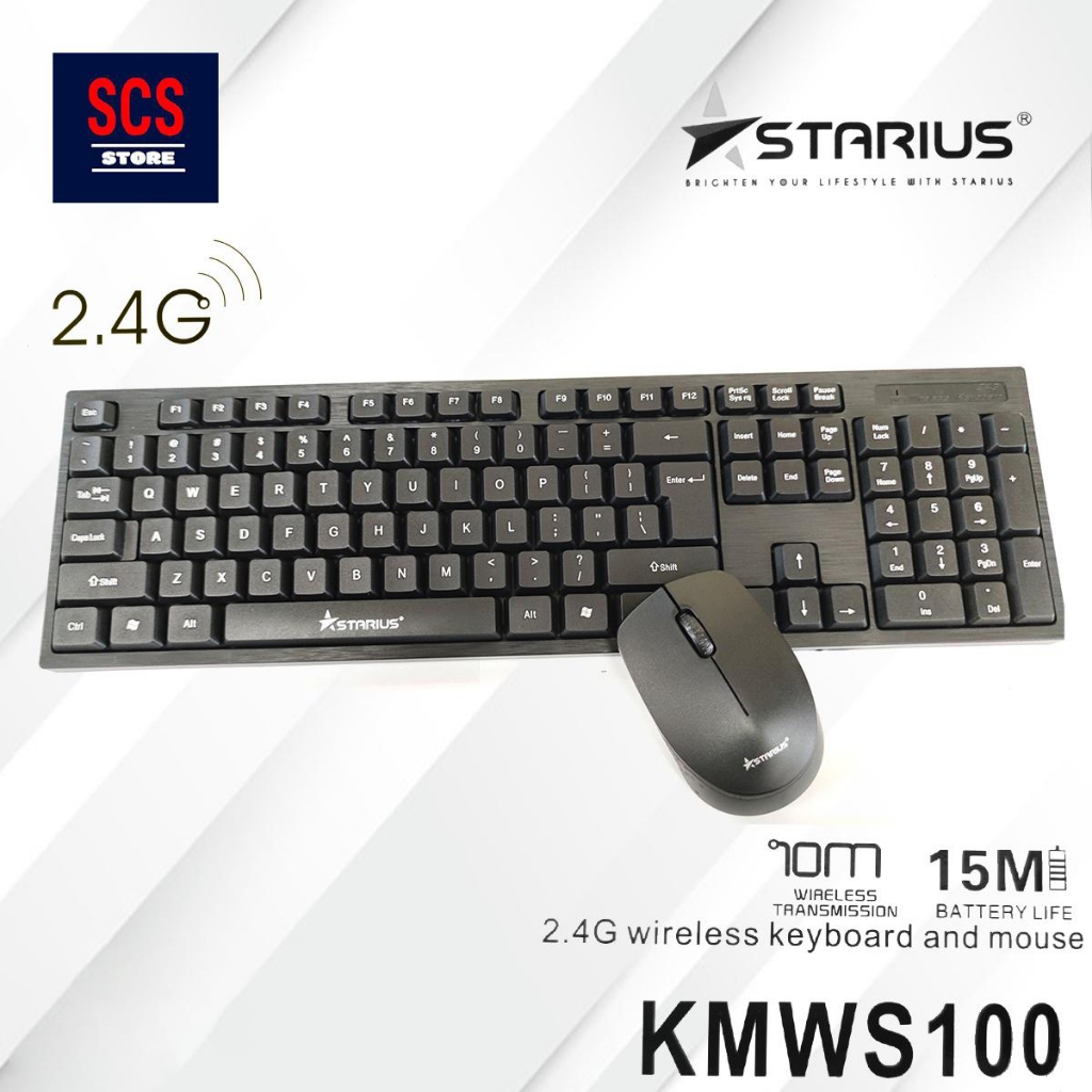 Starius KMWS100 2.4G WIRELESS KEYBOARD MOUSE / K-1017 USB Keyboard ...