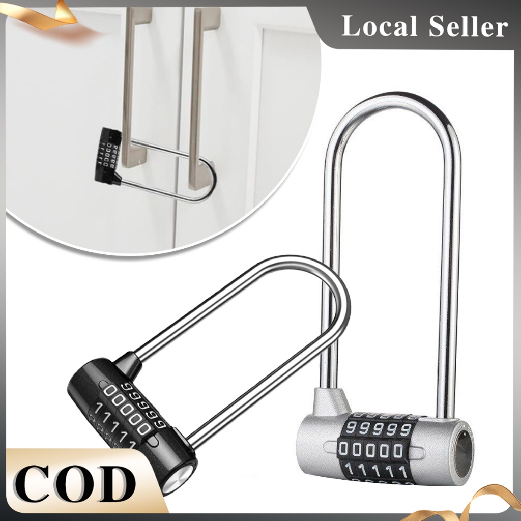 5 Digit Number Fence Padlock Long Number Padlock U Shape Number Padlock ...