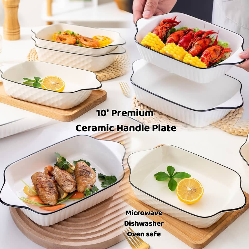 10' Nordic Ceramic Baking Tray/Baking Bowl/Baking Dish/Baking Pan ...
