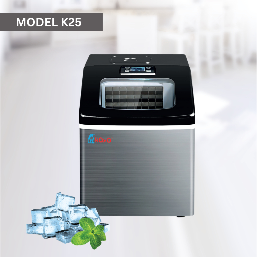 KOYO Portable Ice Maker K-25 // Capacity 25kg per day & 1.3kg Storage ...