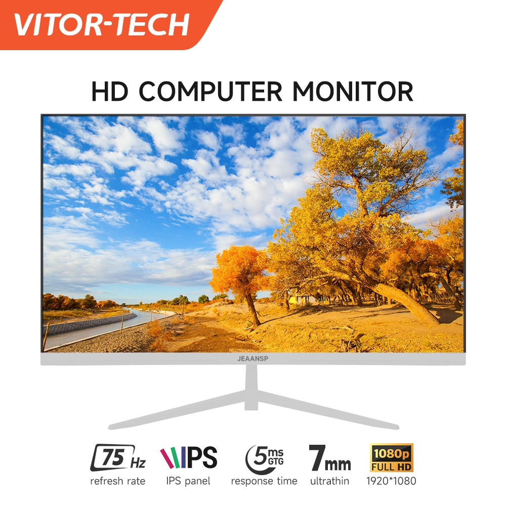 PC Monitor 24 25 inch LED 75Hz/100Hz 1080P IPS Gaming Monitor 7mm Ultra ...