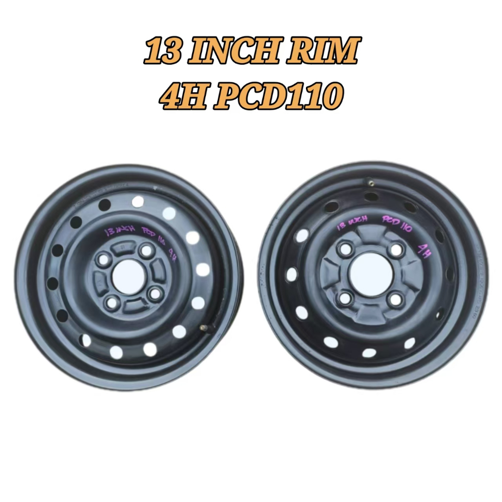 Steel Rim Besi / Rim Tyre / Tayar Rim / Tire Rim 13 Inch 4H PCD110 ...