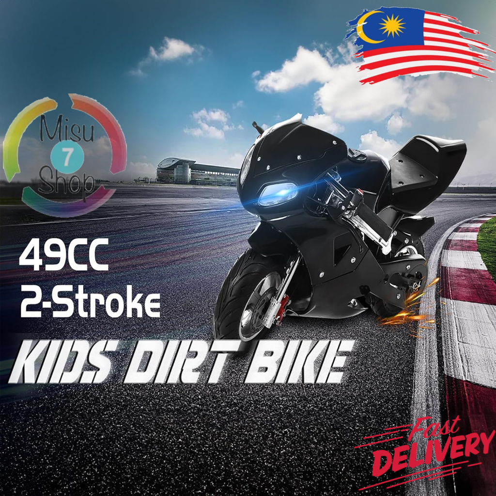 New 49CC Kids Mini Pocket Motorcycle -Stroke Petrol Off Road Motorbike ...