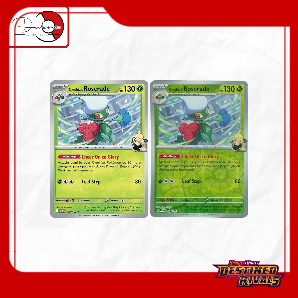 Cynthia's Roserade Holo | Reverse Holo - 008/182 - Rare [Pokémon TCG ...