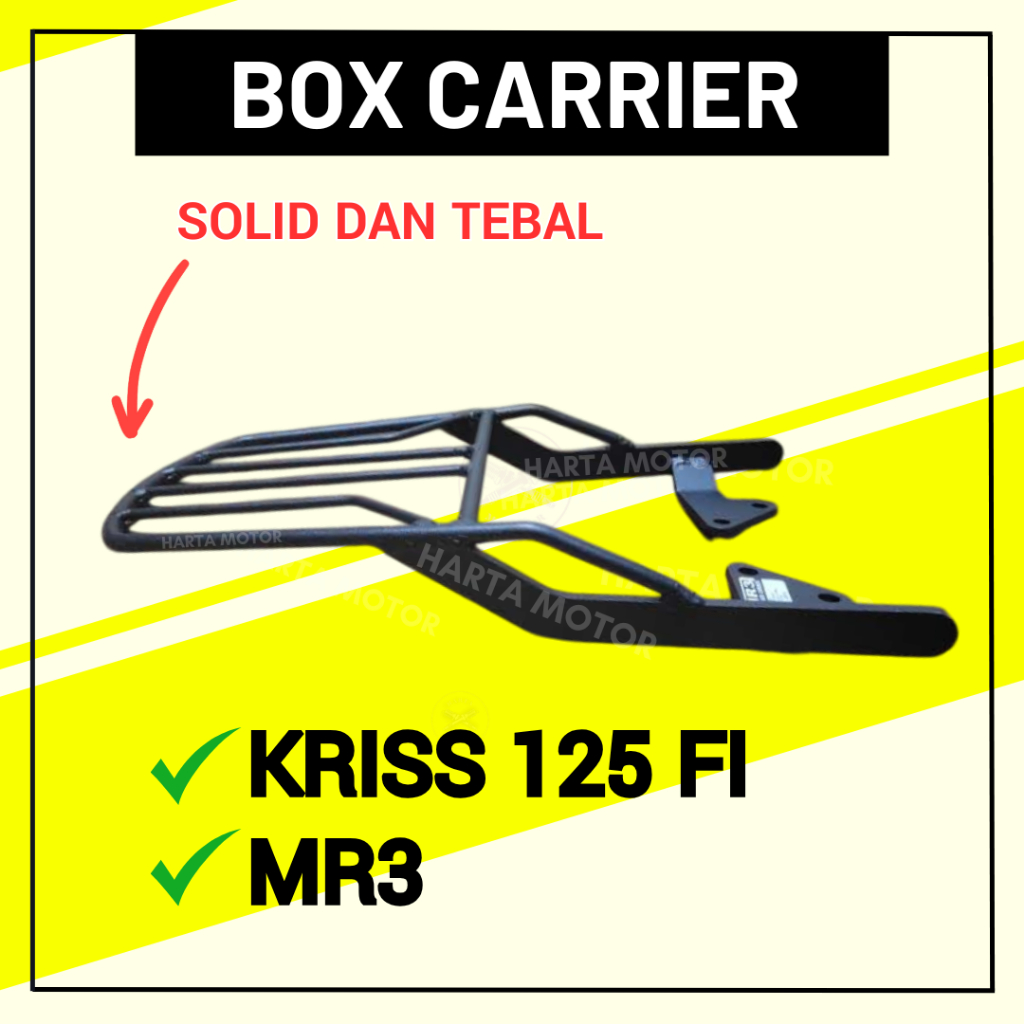 MODENAS KRISS 125 FI BOX CARRIER BRACKET PVC KOTAK BESI BELAKANG REAR ...