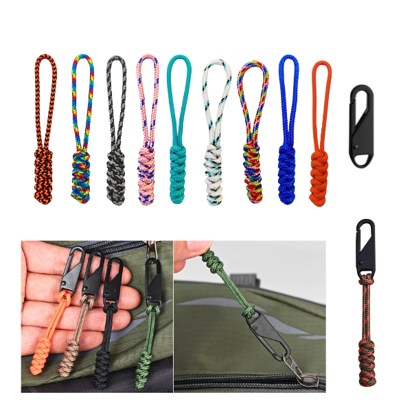 AC039 Bag Zipper Pull Head Umbrella Rope Zipper Replaceable DIY Craft ...