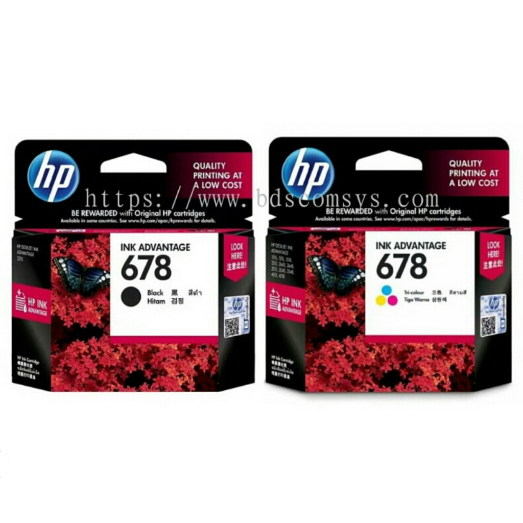 HP 678 Black / Tri-color Ink Cartridge 100% Original Genuine | Shopee ...