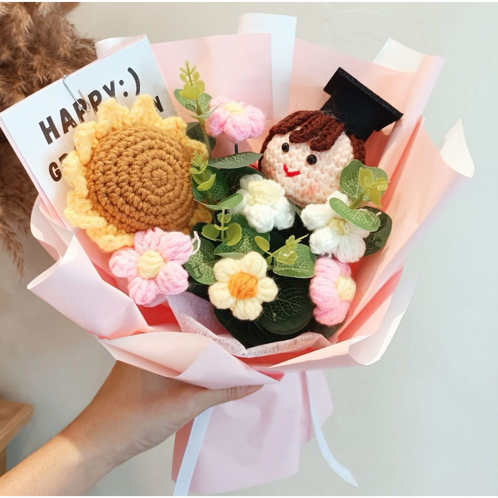 Knitted Graduation Flower Bouquet for Gift/Grade | Shopee Malaysia