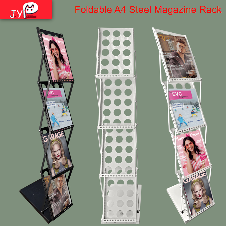 Folding Display Rack Foldable A4 Steel Magazine Rack | Shopee Malaysia