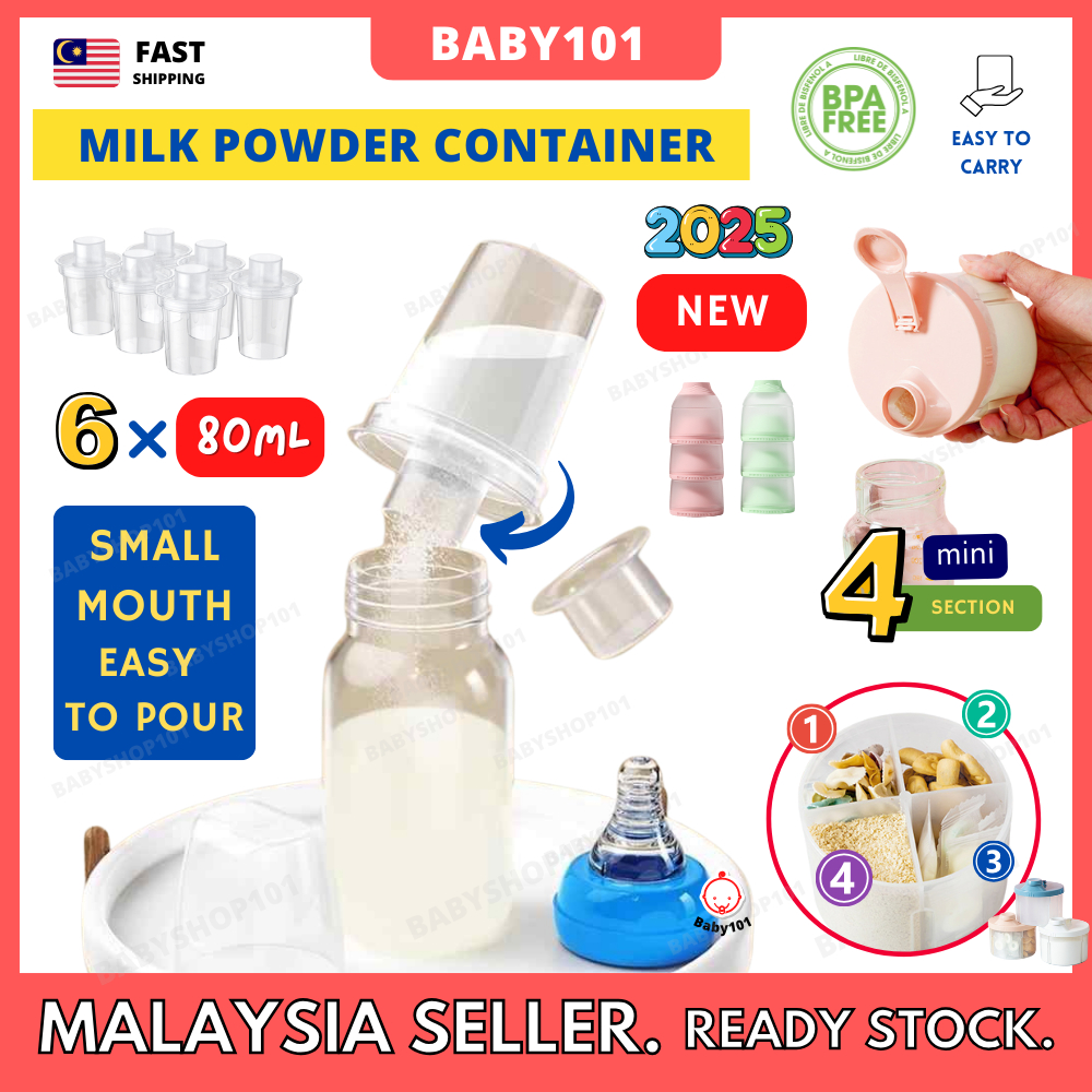 【Baby101】 680ml / 4-Grids Portable Airtight Milk Powder Container ...