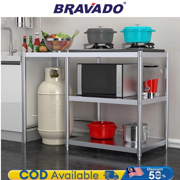 BRAVADO 🔥Stainless Steel SUS 304 Kitchen Rak Dapur Gas Rack Gas Kitchen ...