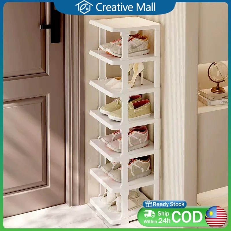 Shoe Rack Plastic Simple Shoe Rack Shoe Rack Multi-layer Folding Narrow ...