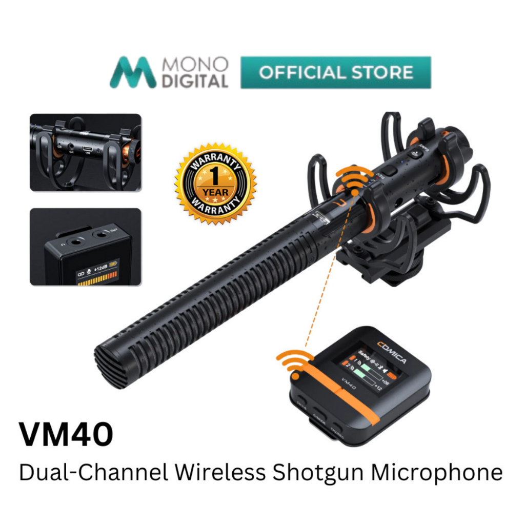 COMICA VM40 / VM40 COMBO SUPER CARDIOID DUAL-CHANNEL WIRELESS SHOTGUN ...