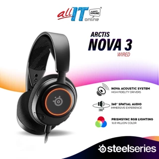 SteelSeries Arctis Nova 3 Multi-Platform Wired RGB Gaming Headset with Nova Acoustic, ClearCast Gen 2 Mic, Lightweight