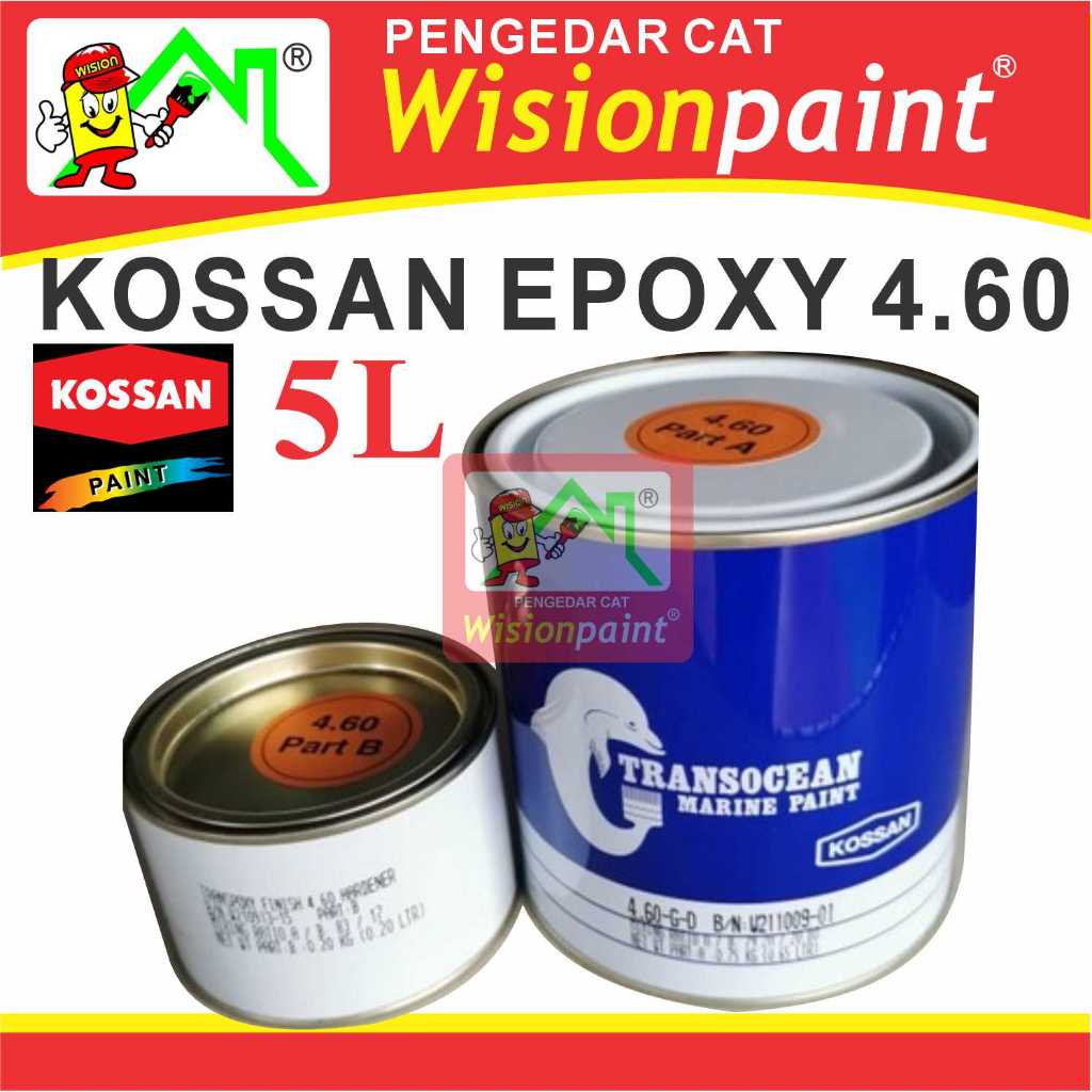 ( 5L ) 4.60 KOSSAN EPOXY KOSSAN PAINT for METAL / MARINE / B0AT SHIP ...