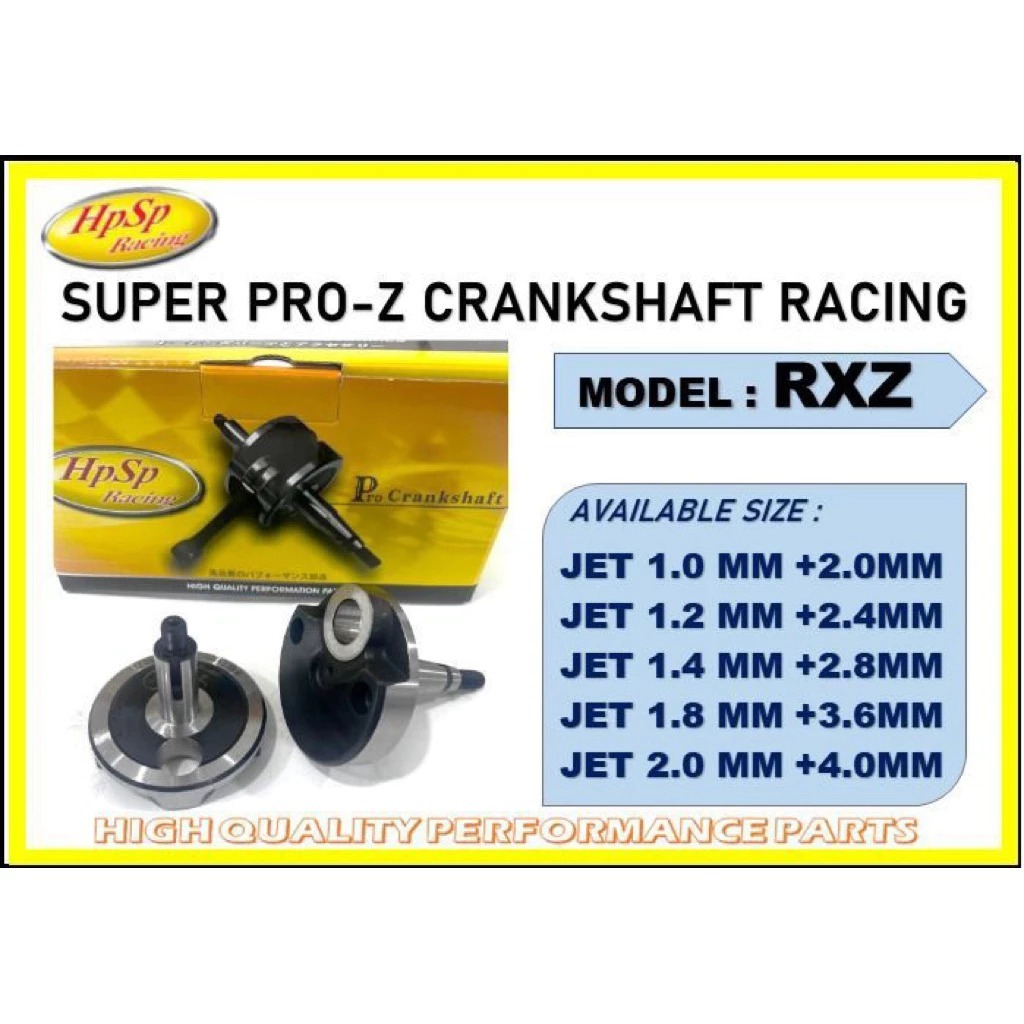 HPSP RACING SUPER PRO-Z RACING CRANKSHAFT RXZ JET +1.0/1.2/1.4/1.8/2 ...