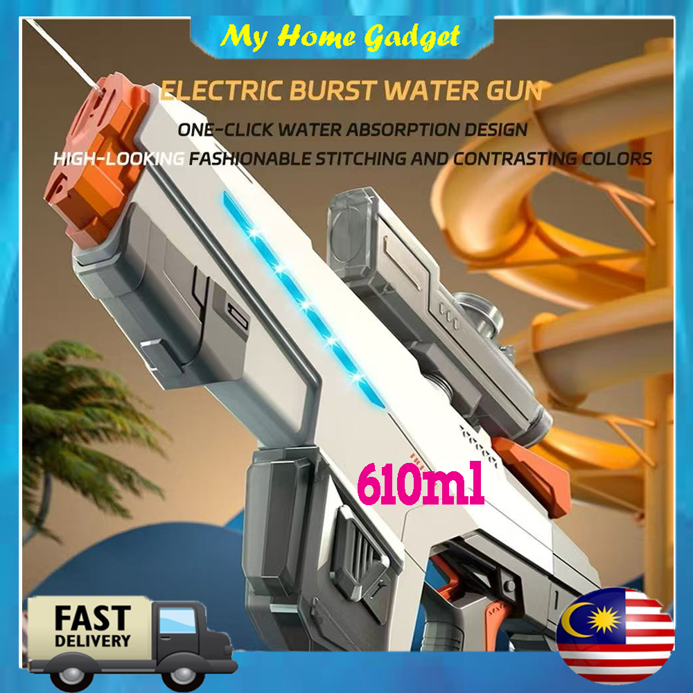 Pistol Air Mainan Electric Toy Water Gun Automatic Rechargeable Gun ...