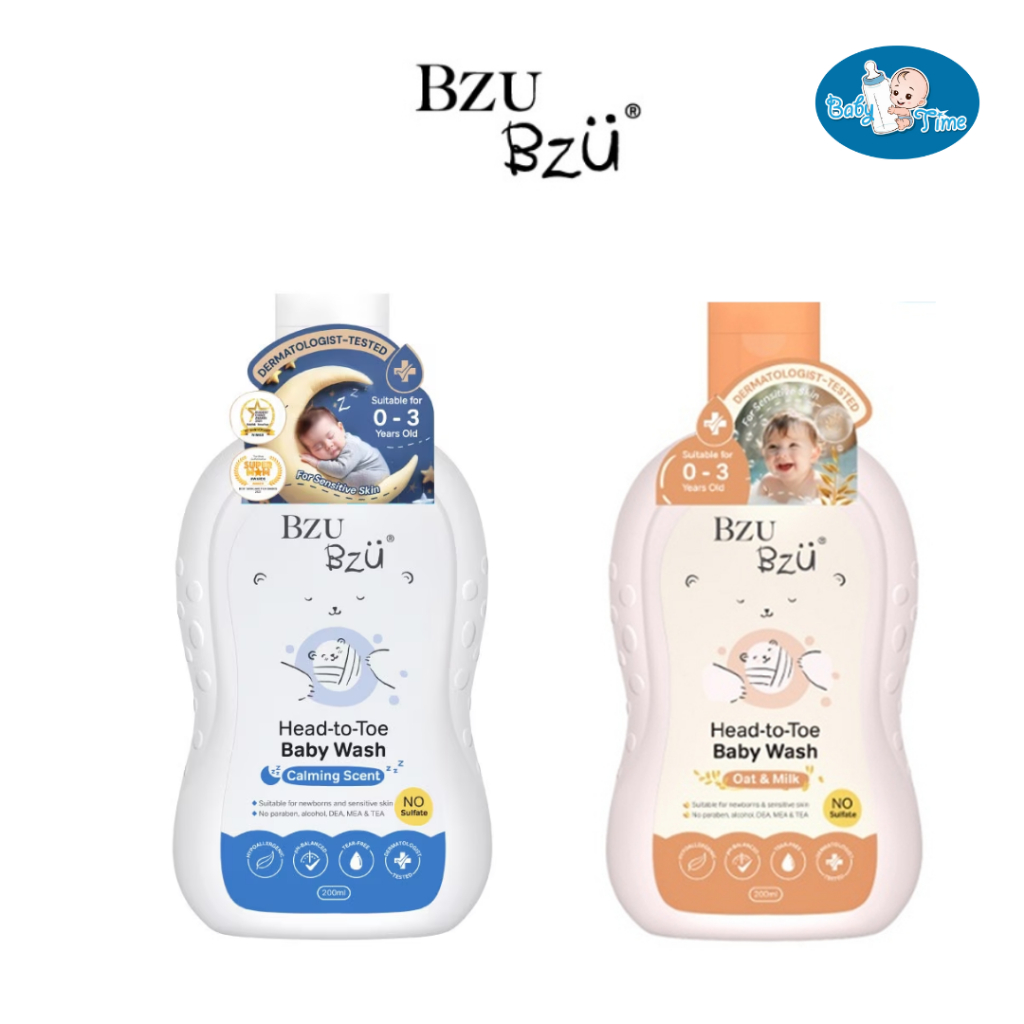 Bzu Bzu Head to Toe Baby Wash Original/ Oat (200ml) | Shopee Malaysia
