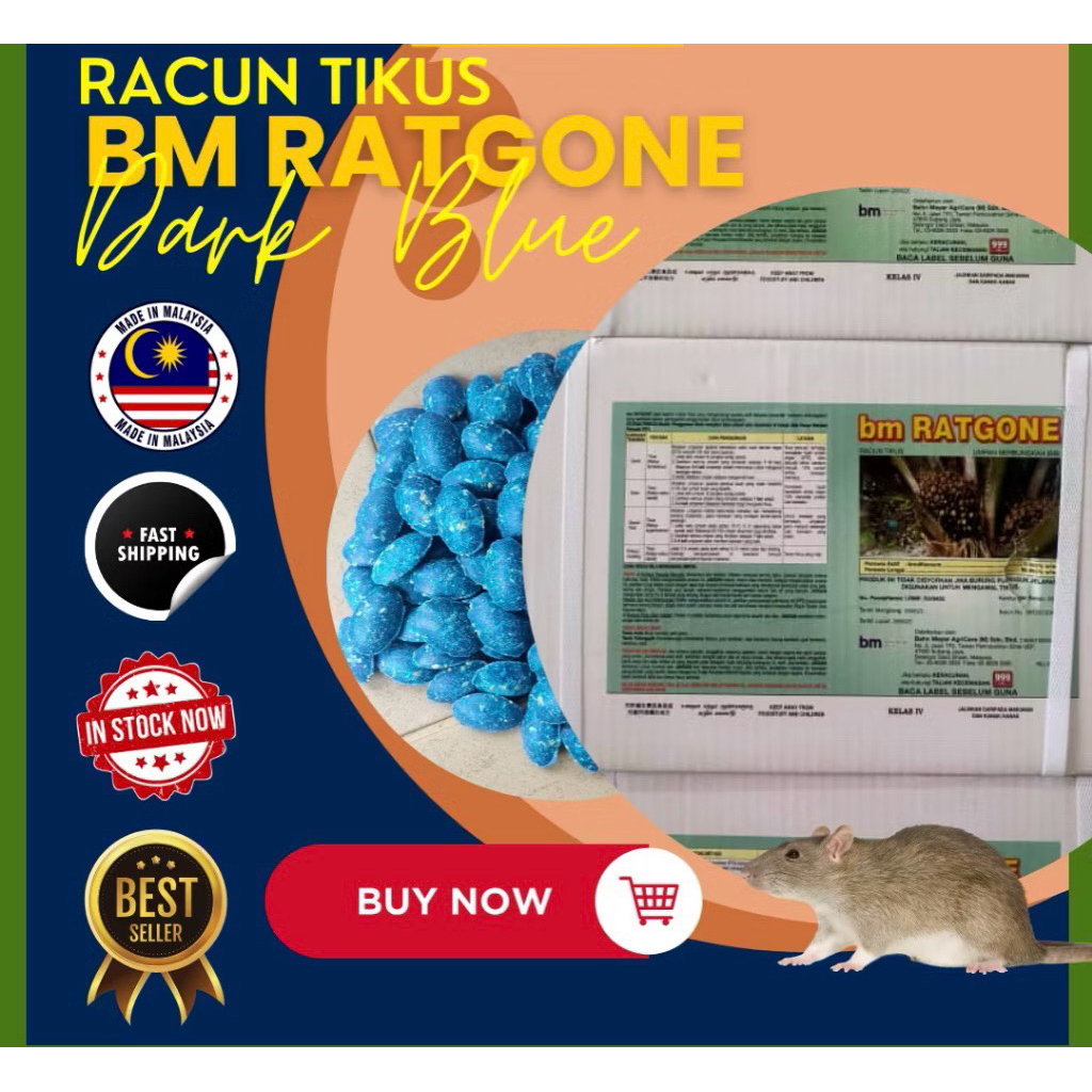 Rat poison 20kg BM RATGONE racun tikus pembunuh tikus lembah bulu kasar ...