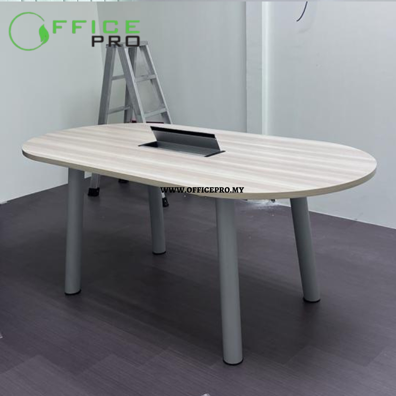 6 Feet/8 Feet | Oval Shape Meeting Table Conference Table With ...