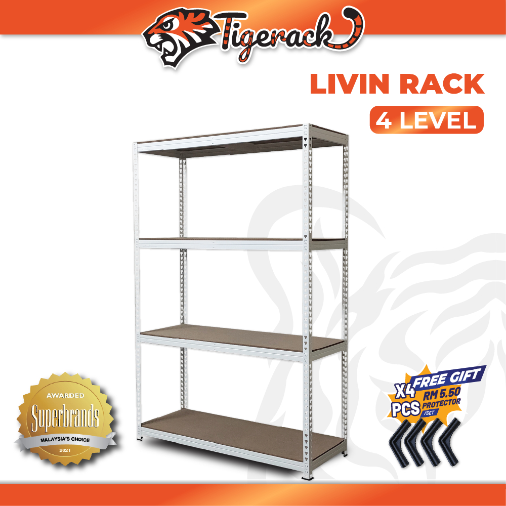 [FREE SHIPPING] TIGERACK Livin Rack Boltless Rack 4 Level Shelf Storage ...