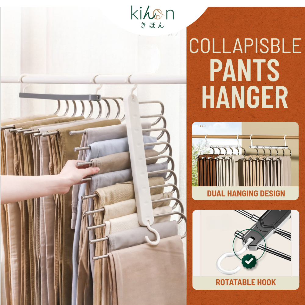Stainless Steel 6 in 1 Layer Multilayer Adjustable Retractable Clothes ...