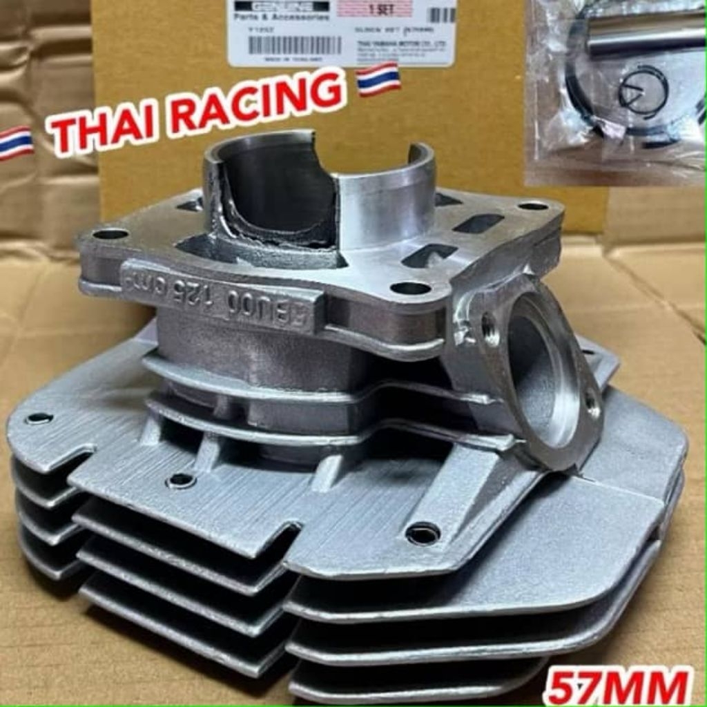 Y125 BLOCK 57MM THAI RACING Y125ZR BLOCK RACING QAULITY 100% TAIKOM RED ...