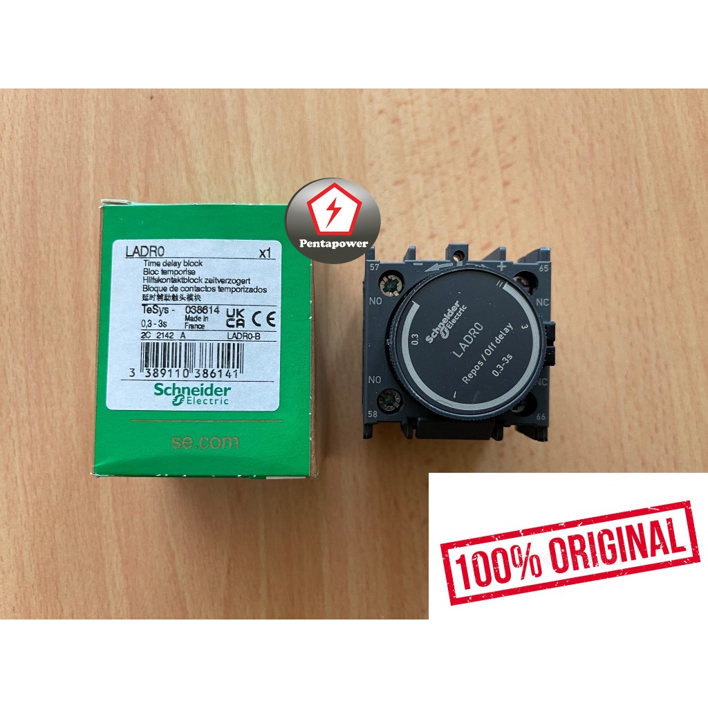 Schneider LADR0 Time delay auxiliary contact block, TeSys D, 1NO + 1NC ...