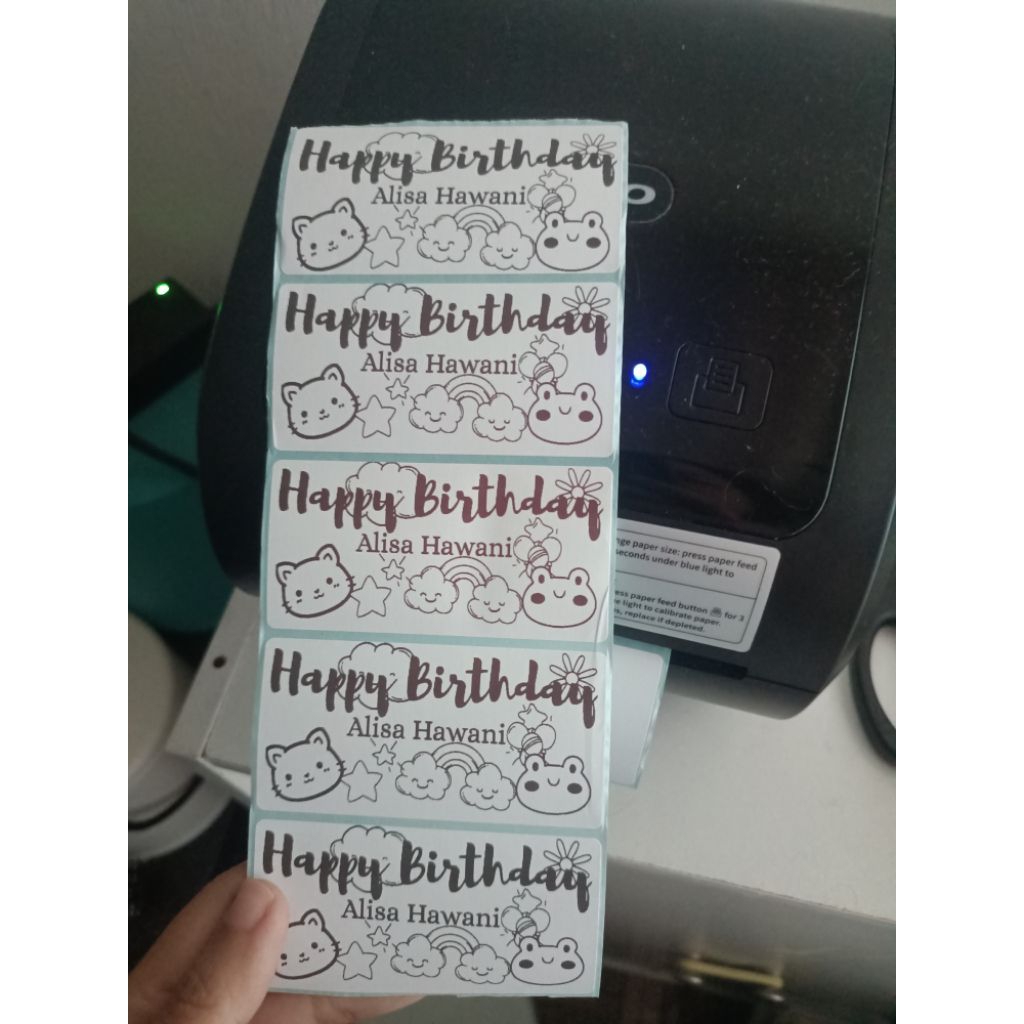 **NEW** SIZE 8CM X 4CM (50pcs) BLACK & WHITE THERMAL STICKER | Shopee ...