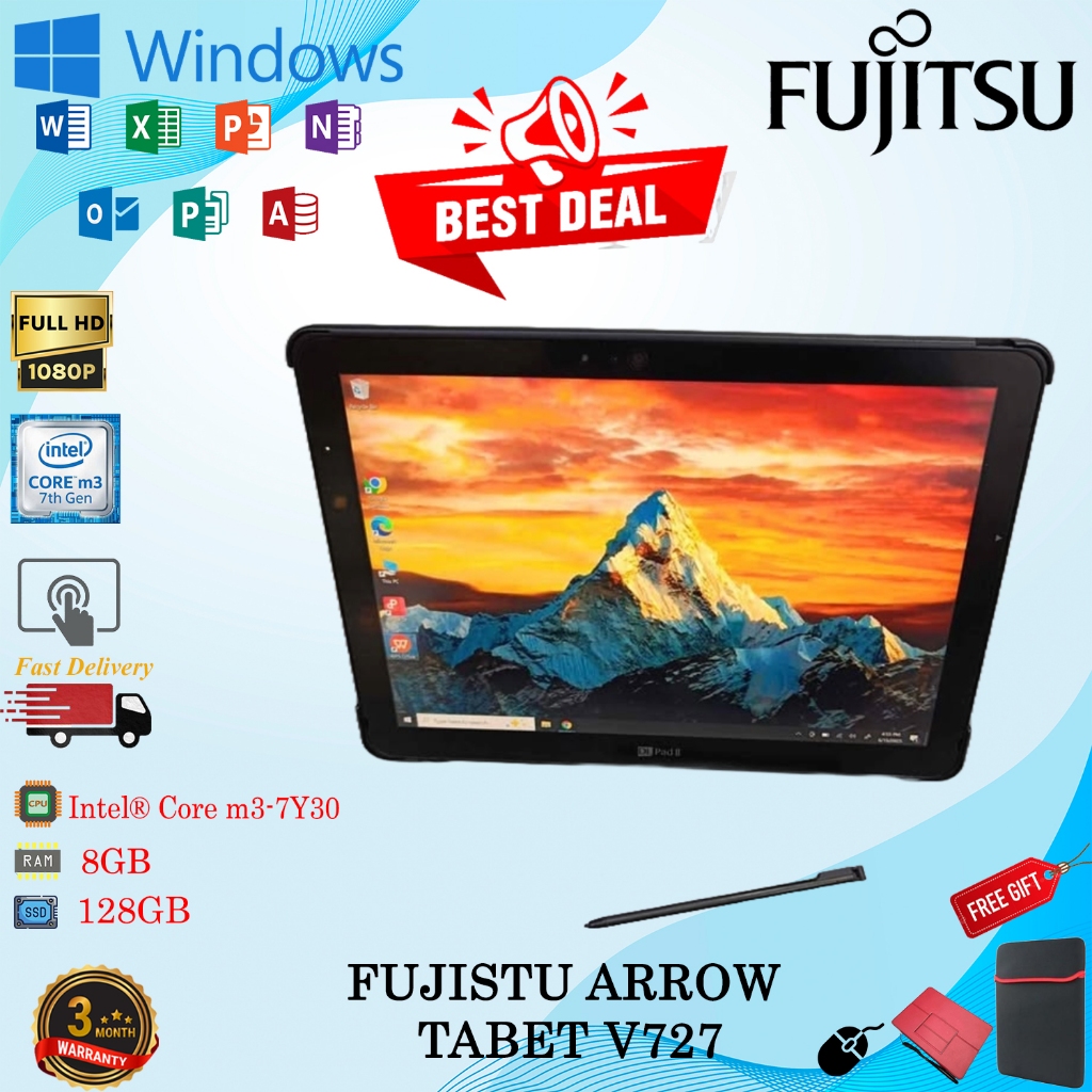 READY STOCK) Fujitsu Arrow TABLET V727 ( Touchscreen )Intel Core