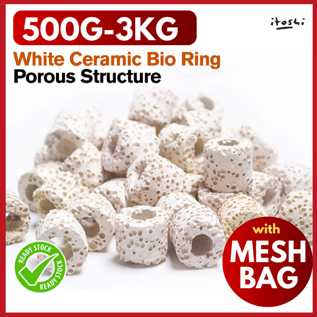 ITOSHI [500g-3kg] Nano Ceramic Bio Filter Media Bio Ring Aquarium Fish ...