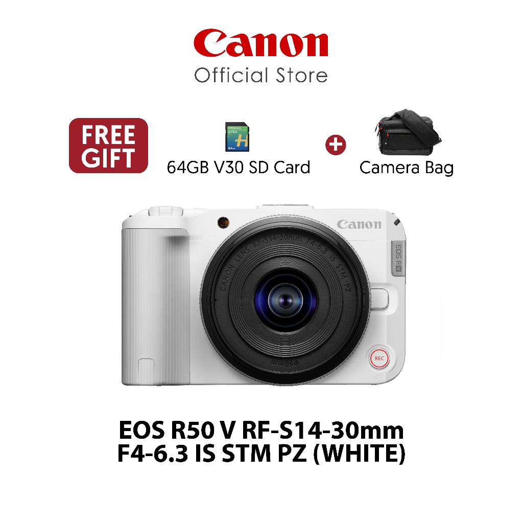 Canon EOS R50 V RF-S14-30mm F4-6.3 IS STM PZ APS-C Mirrorless Camera ...