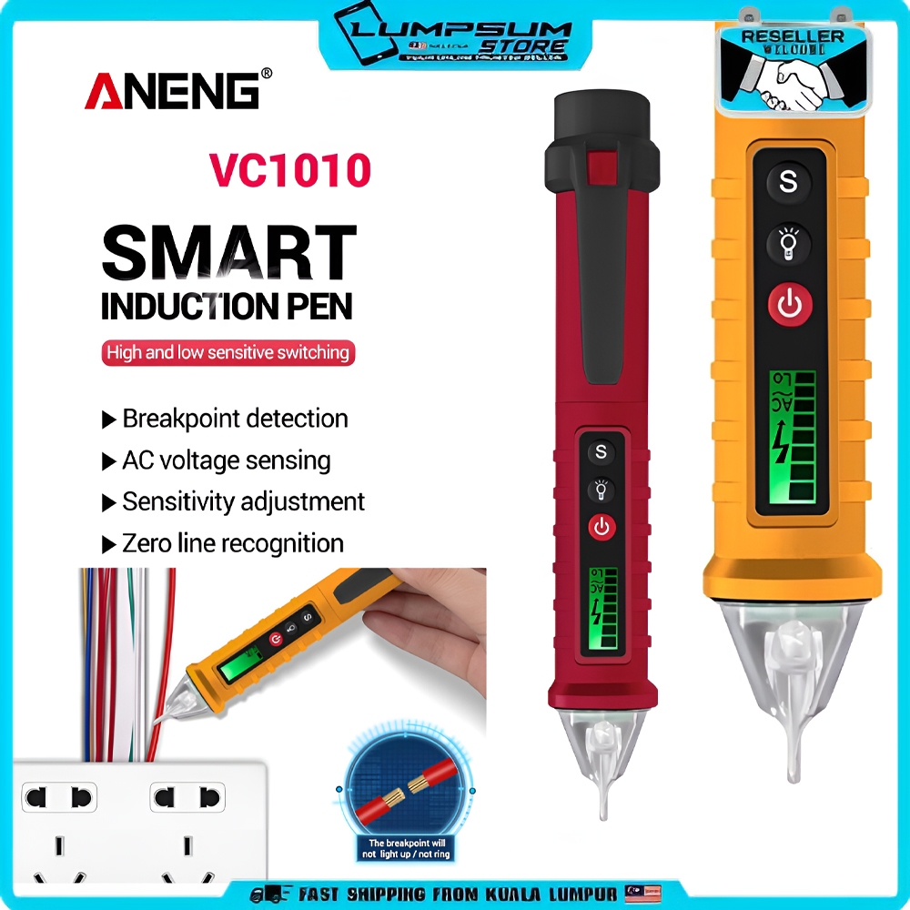 Digital Voltage Detectors 12-1000V AC/DC Non-Contact Pen Tester Meter ...